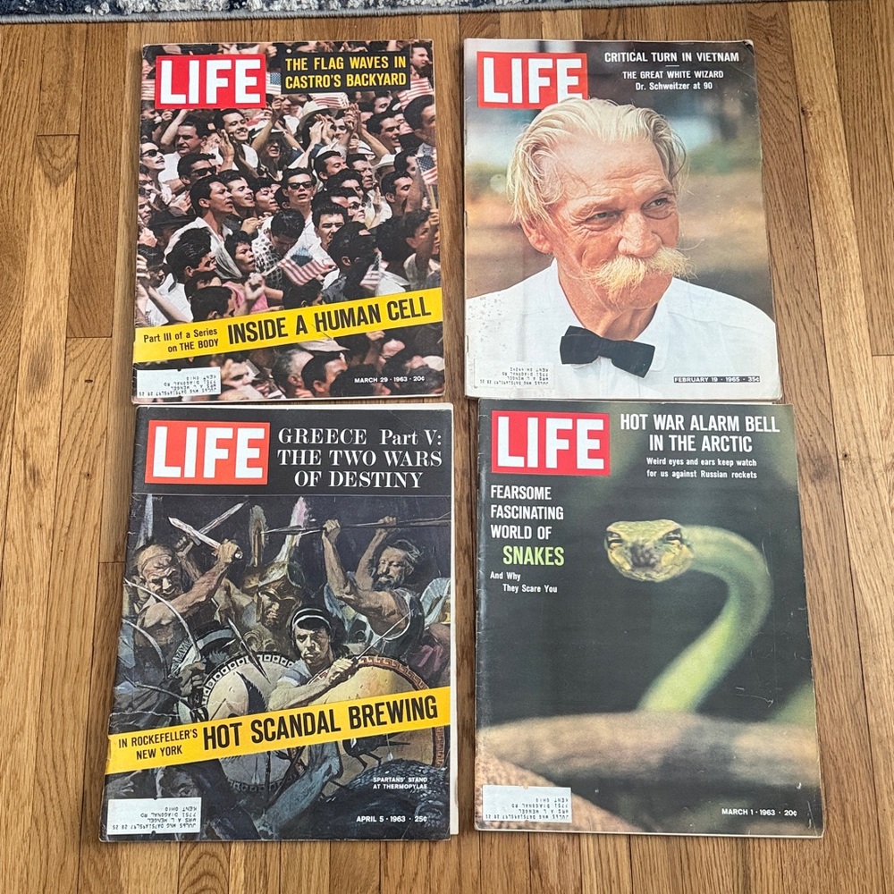 Vintage LIFE Magazines Set of 4